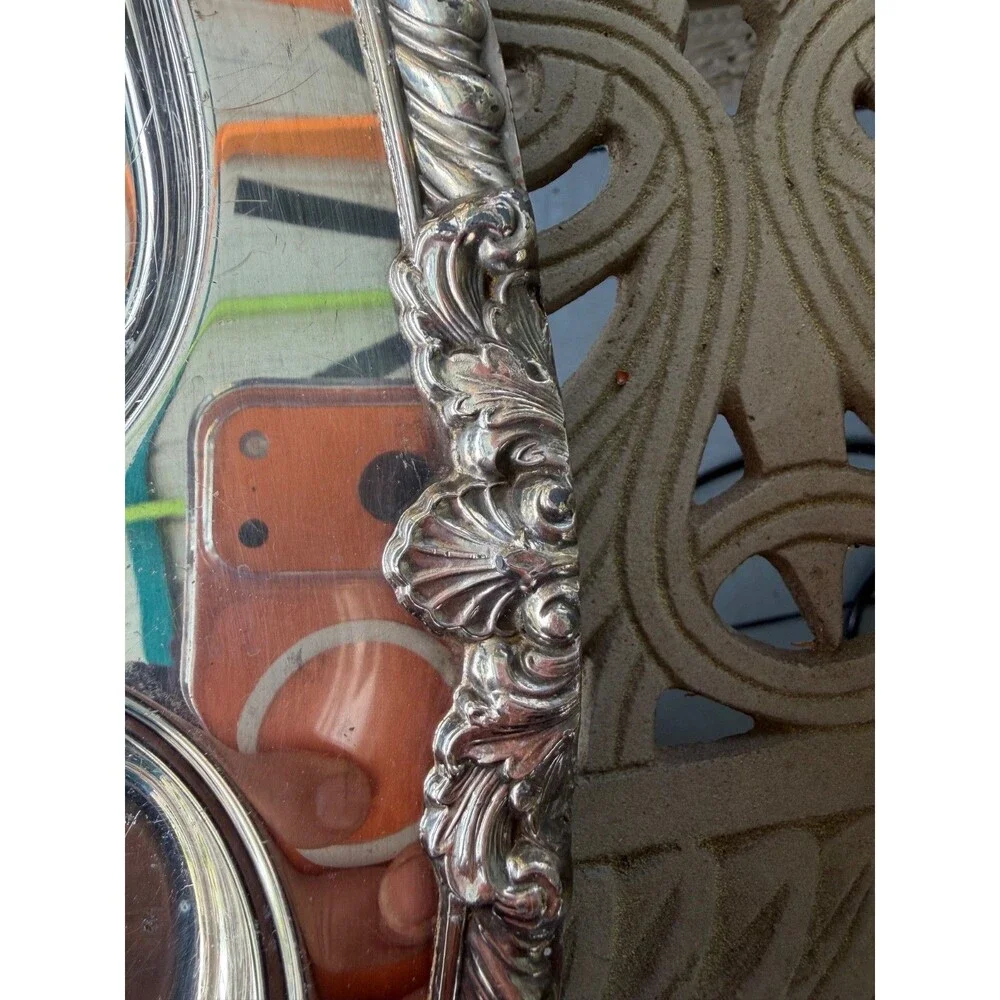 Vintage EPCA Bristol by Poole 86 Silver Plated Oval 3 Part Platter Tray Meat